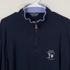 Polo Golf Ralph Lauren 2014 US Open Pinehurst 1/4 Zip Pullover Navy Blue